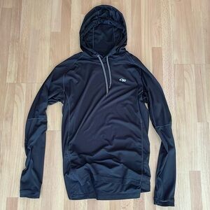 Outdoor Research Black Echo Hoodie Sun Shirt Size M